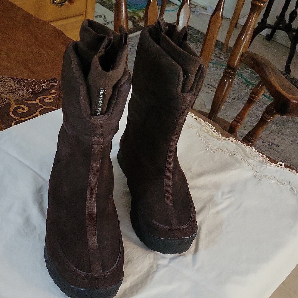 Lands' End Dark Brown Winter Boots